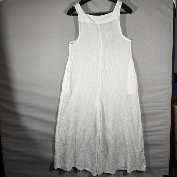 Haute Hippie Pants - NWT‎ Haute Hippie Linen Blend Wide Leg Jumpsuit L White Resort Summer Beachwear